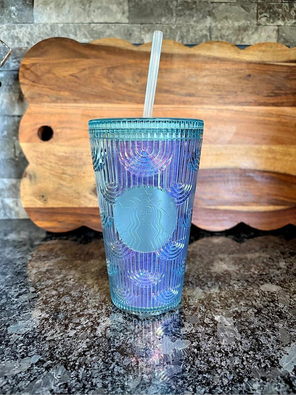 Starbucks Spring 2022 Iridescent Mermaid Scale Cold Cup Tumbler